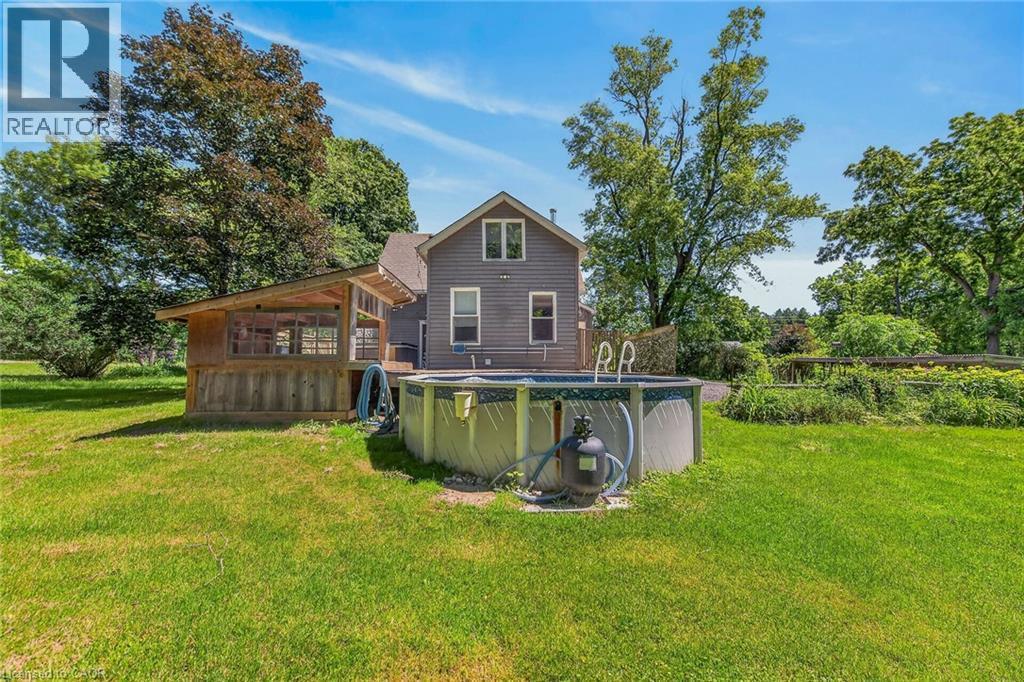 44 Sims Lock Road, Caledonia, ON - Outdoor With Above Ground Pool
