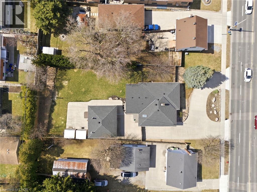 Aerial perspective of suburban area - 473 Mohawk Road W, Hamilton, ON