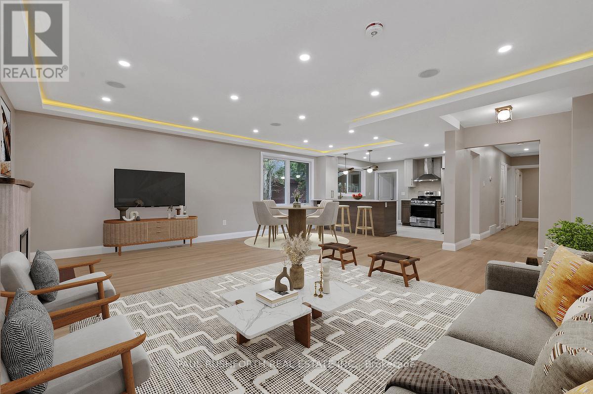 Virtually Staged-Living Room/Kitchen - 668 Fraser Avenue, Ottawa, ON - Indoor Photo Showing Living Room