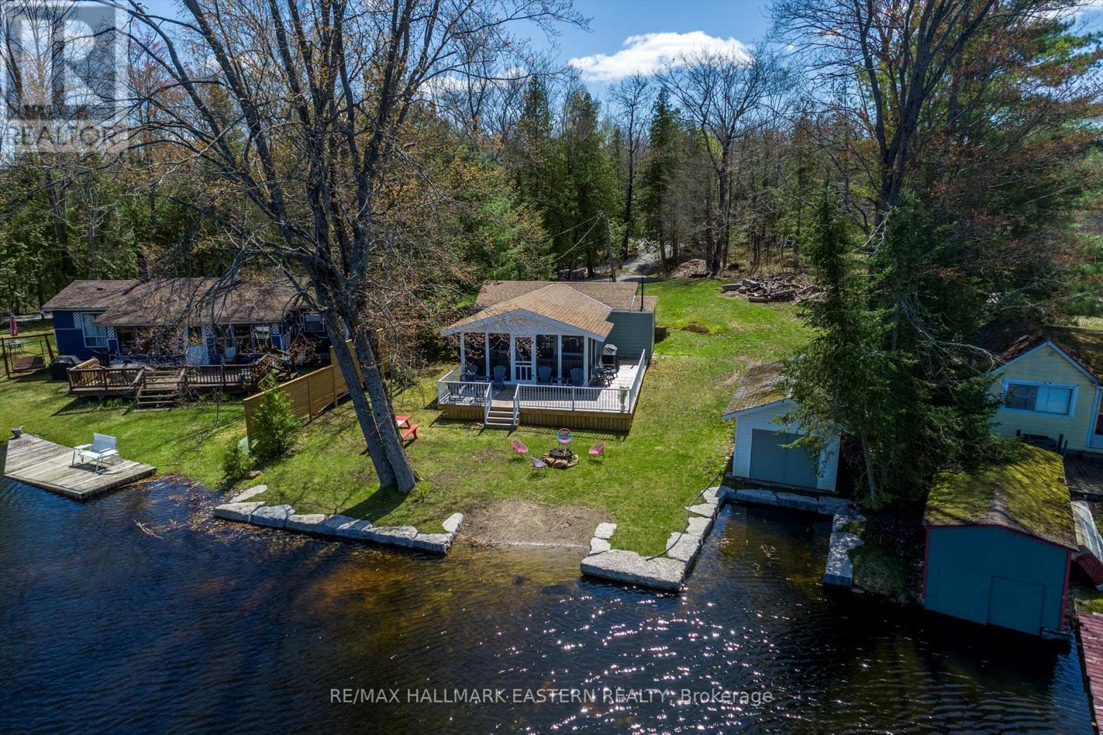 1810 Hull Road, Douro-Dummer, ON - Outdoor With Body Of Water With Deck Patio Veranda