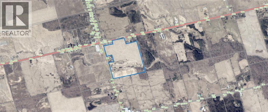 Property Survey Map. Illustrating the property boundaries and surrounding geographical features - 912 Cockshutt Road, Simcoe, ON