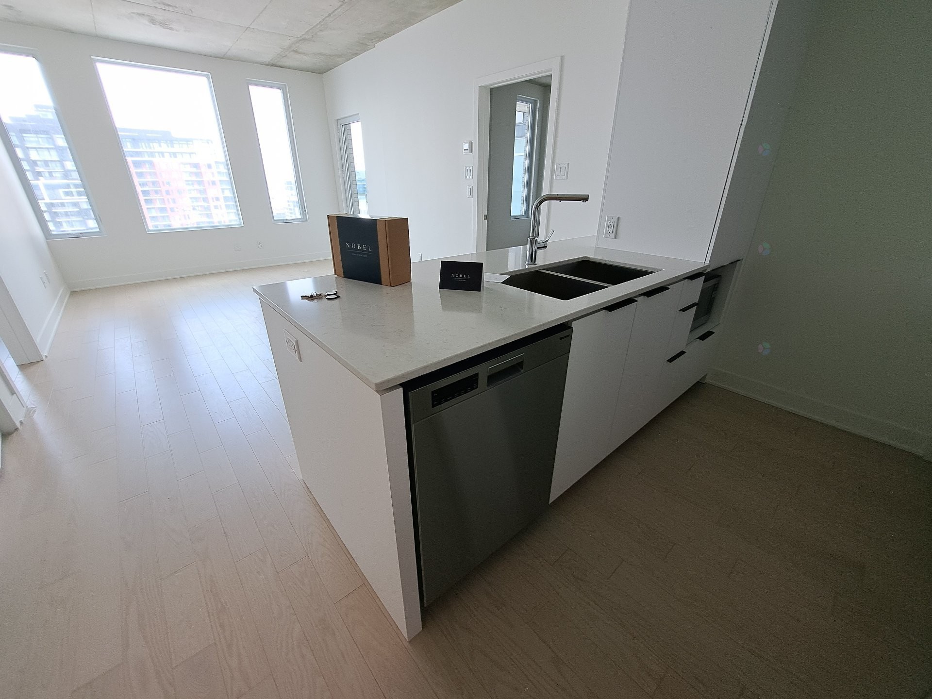 Kitchen - 1416-60 Rue De L'Éclipse, Brossard, QC - Indoor Photo Showing Kitchen With Double Sink