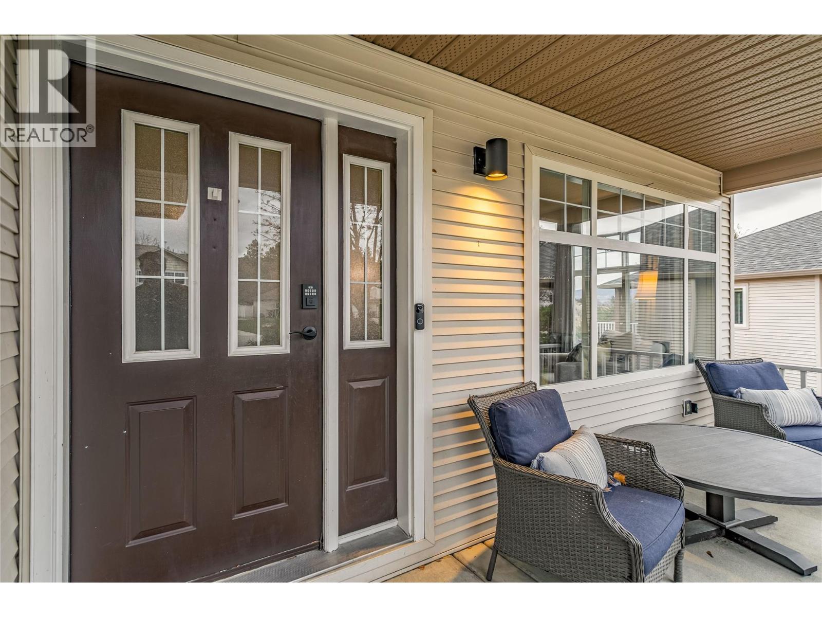 Cozy front veranda - 3819 Glen Canyon Drive, West Kelowna, BC - Outdoor With Deck Patio Veranda With Exterior