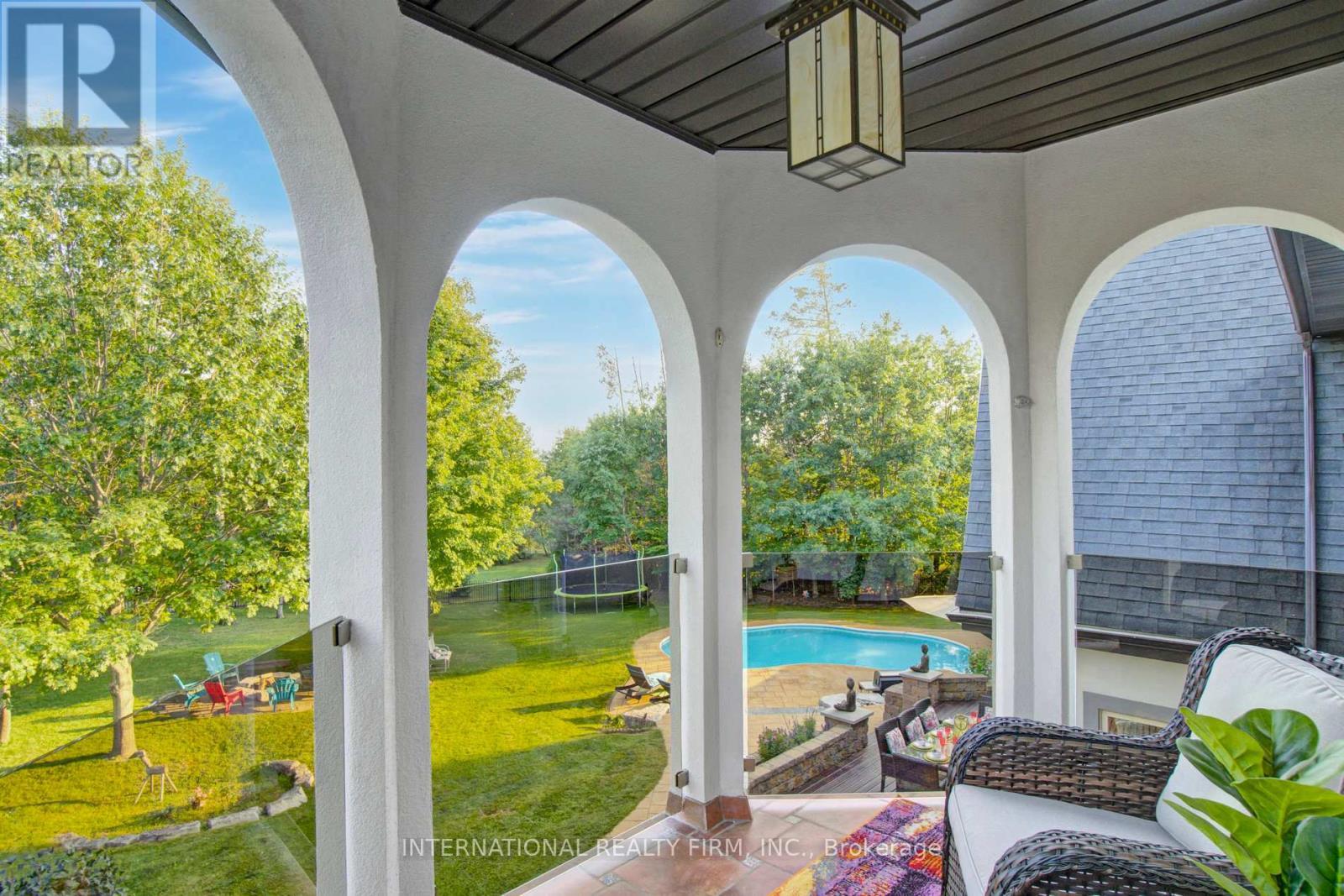 Stunning master balcony views of pool & valley. - 6 Pinehurst Lane, Springwater, ON - Outdoor With In Ground Pool