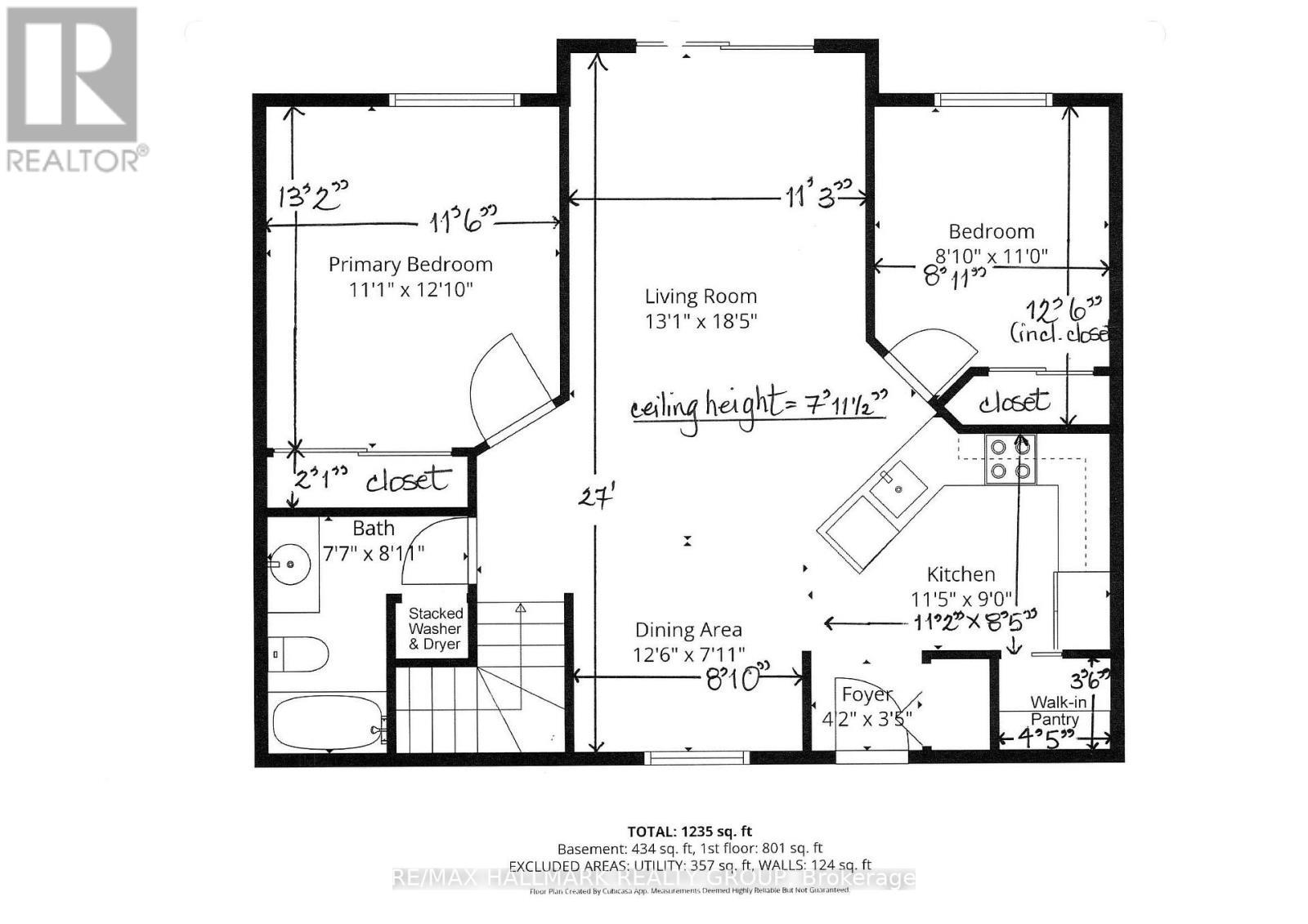 Floor plan of the main level. - 3 Daphne Crescent, Ottawa, ON