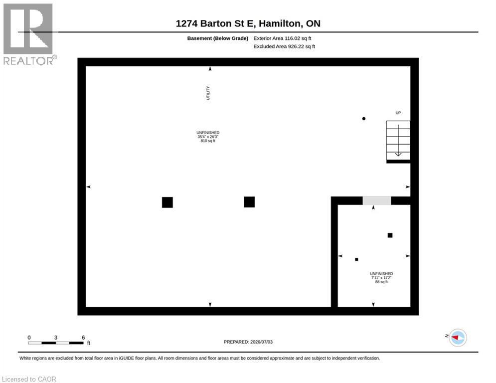 Floor plan - 1274 Barton Street E, Hamilton, ON
