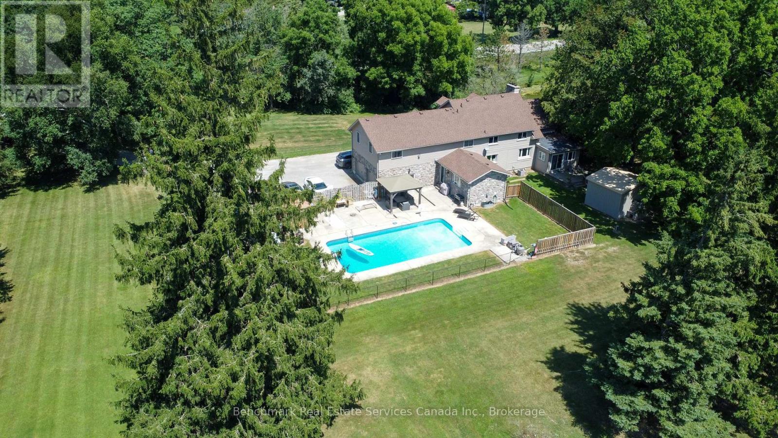 4247 Perth 9 Line, Perth South (Blanshard), ON - Outdoor With In Ground Pool With View