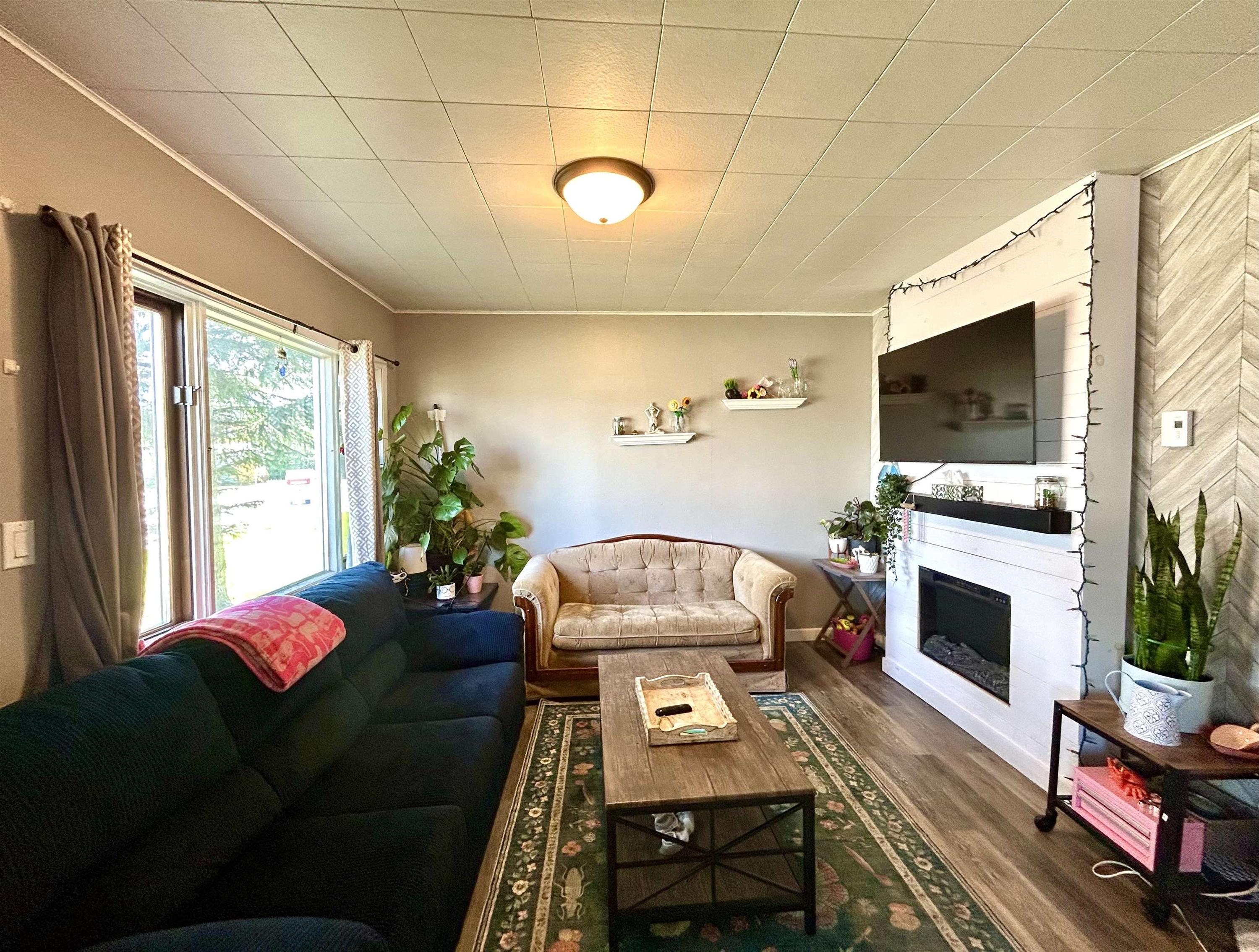 6080 Highway 11, Emo, ON - Indoor Photo Showing Living Room With Fireplace
