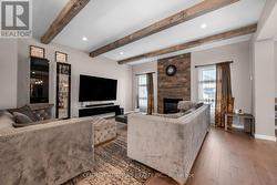 Living Room with wood beams - 