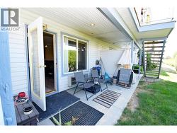 Covered private concrete patio -