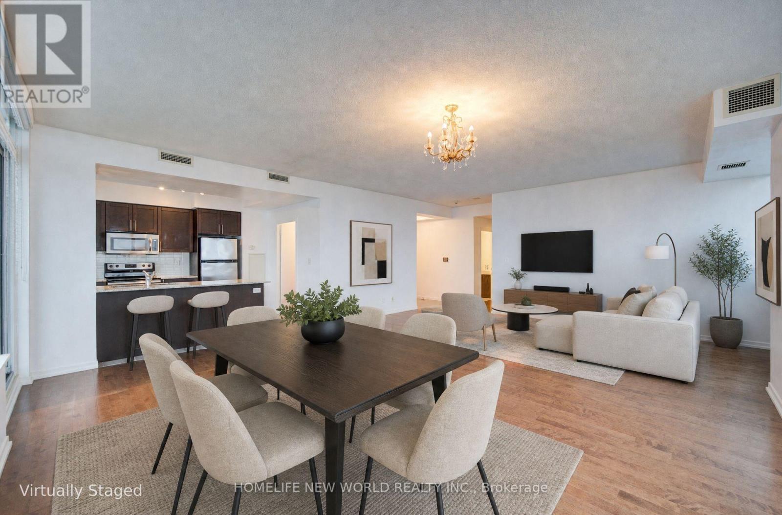 Dining Room - Virtually Staged - 4905 - 65 Bremner Boulevard, Toronto, ON