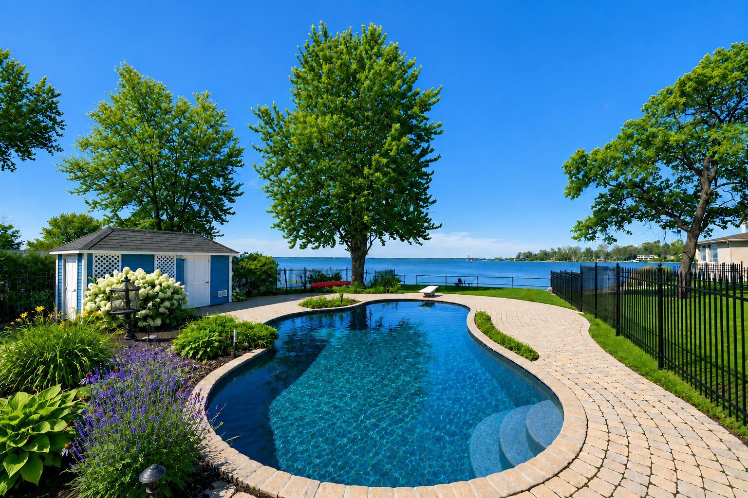 Piscine - 12 Av. St-Joachim, Pointe-Claire, QC - Outdoor With In Ground Pool With Backyard