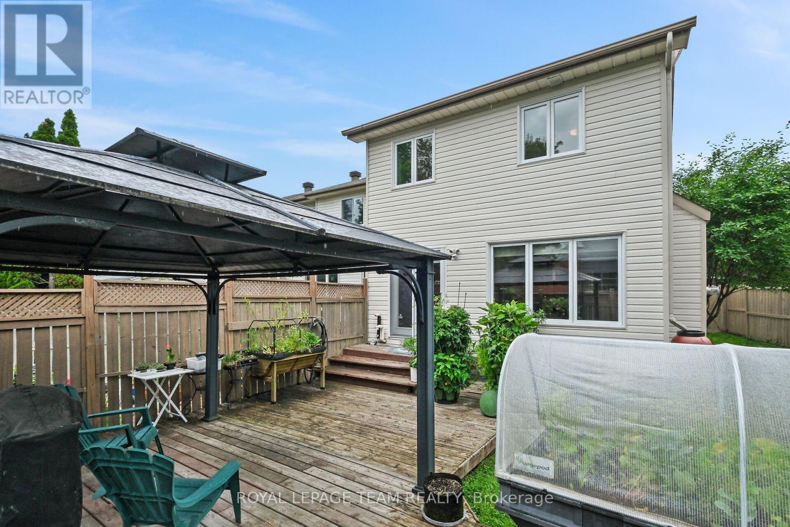 Huge rear deck with gazebo. - 70 College Circle, Ottawa, ON