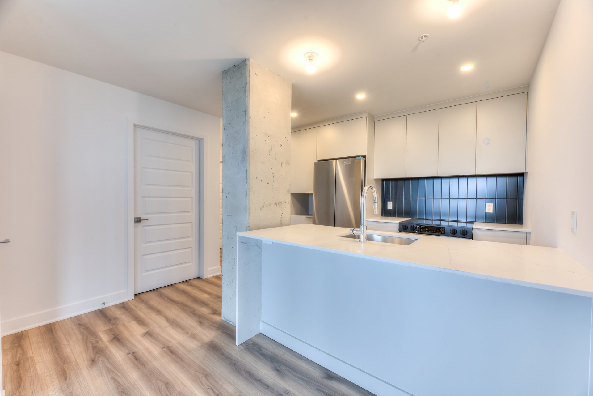 Cuisine - W704-8510 Rue Jean-Nicolet, Montréal (Saint-Léonard), QC - Indoor Photo Showing Kitchen With Double Sink