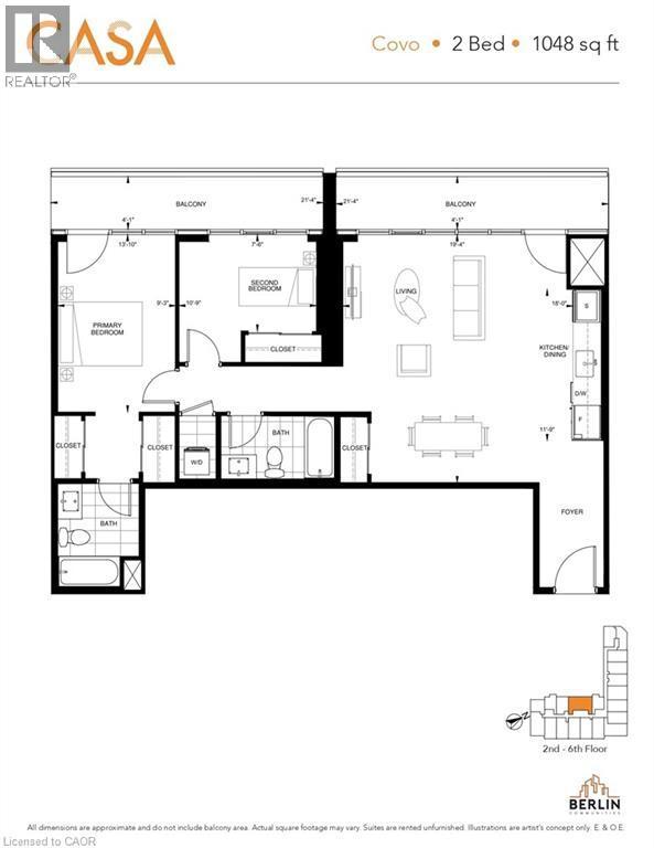 Floor plan - 1055 Weber Street E Unit# 207, Kitchener, ON