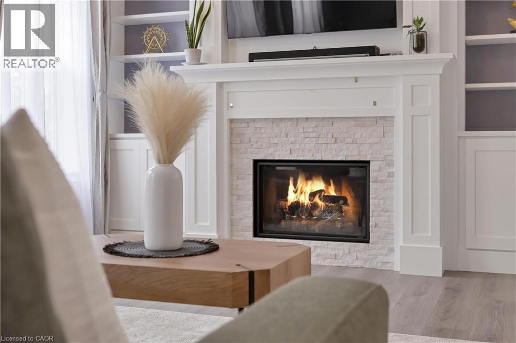225 Tremaine Crescent, Kitchener, ON - Indoor Photo Showing Living Room With Fireplace