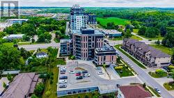 Parking lot and entrance to below grade parking - 