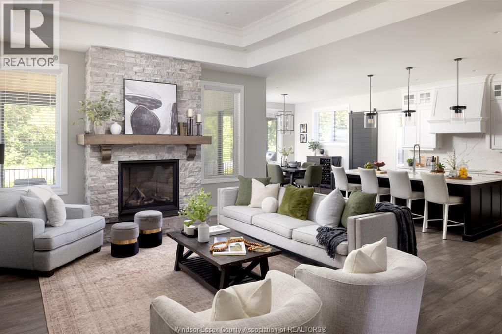 6005 Silver Maple Road, Lasalle, ON - Indoor Photo Showing Living Room With Fireplace