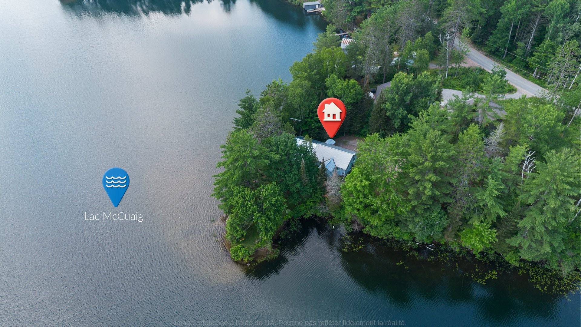 Aerial View - 68 Ch. Stephens, Otter Lake, QC - Outdoor With Body Of Water With View