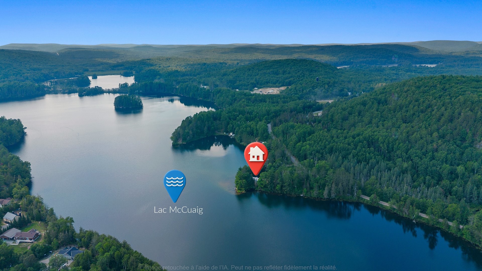 Aerial View - 68 Ch. Stephens, Otter Lake, QC - Outdoor With Body Of Water With View