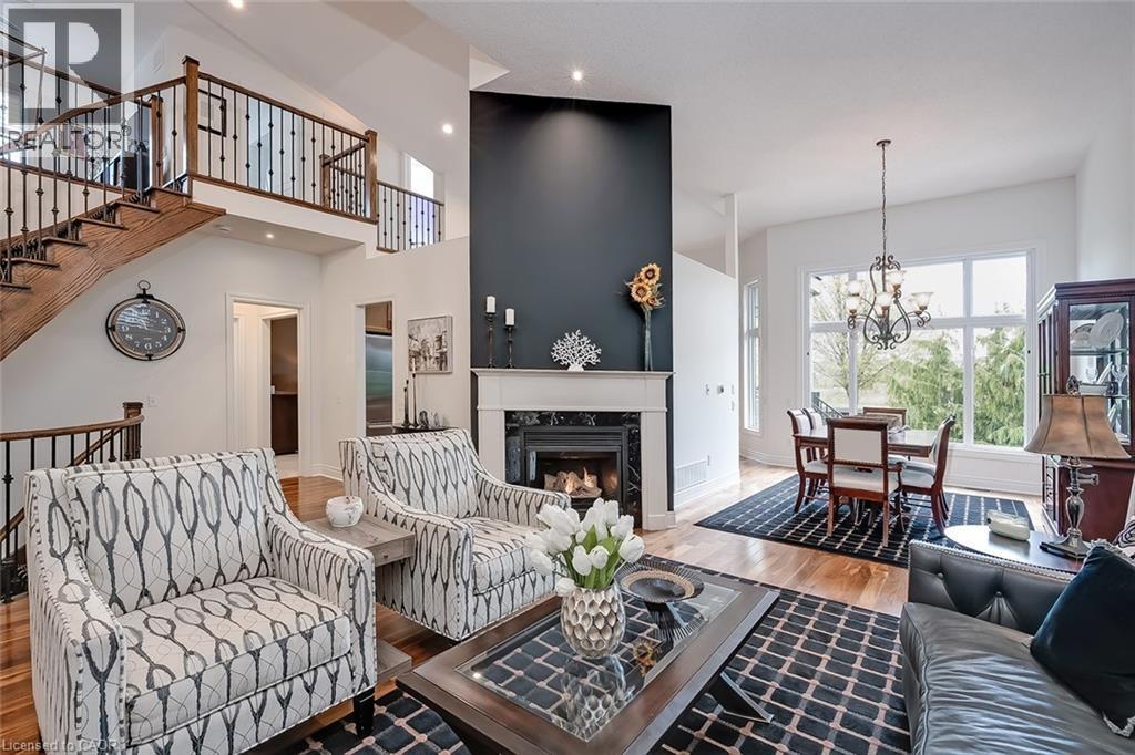 Open Concept Living space - 4285 Couples Crescent, Burlington, ON - Indoor Photo Showing Living Room With Fireplace