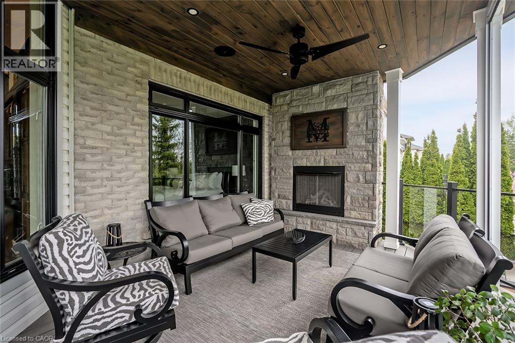 4285 Couples Crescent, Burlington, ON - Outdoor With Fireplace With Deck Patio Veranda With Exterior