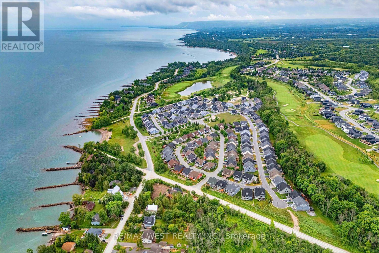 Lora Bay Aerial View - 113 Dory Row, Blue Mountains, ON - Outdoor With Body Of Water With View