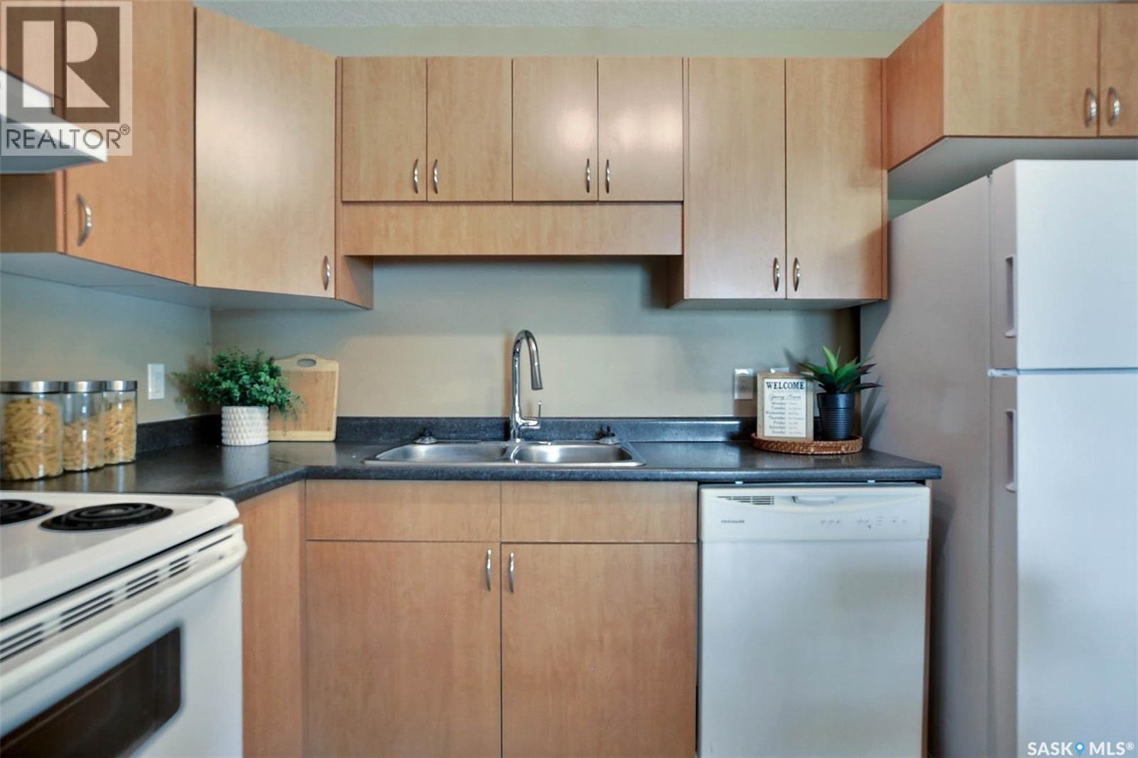 10 5011 James Hill Road, Regina, SK - Indoor Photo Showing Kitchen With Double Sink