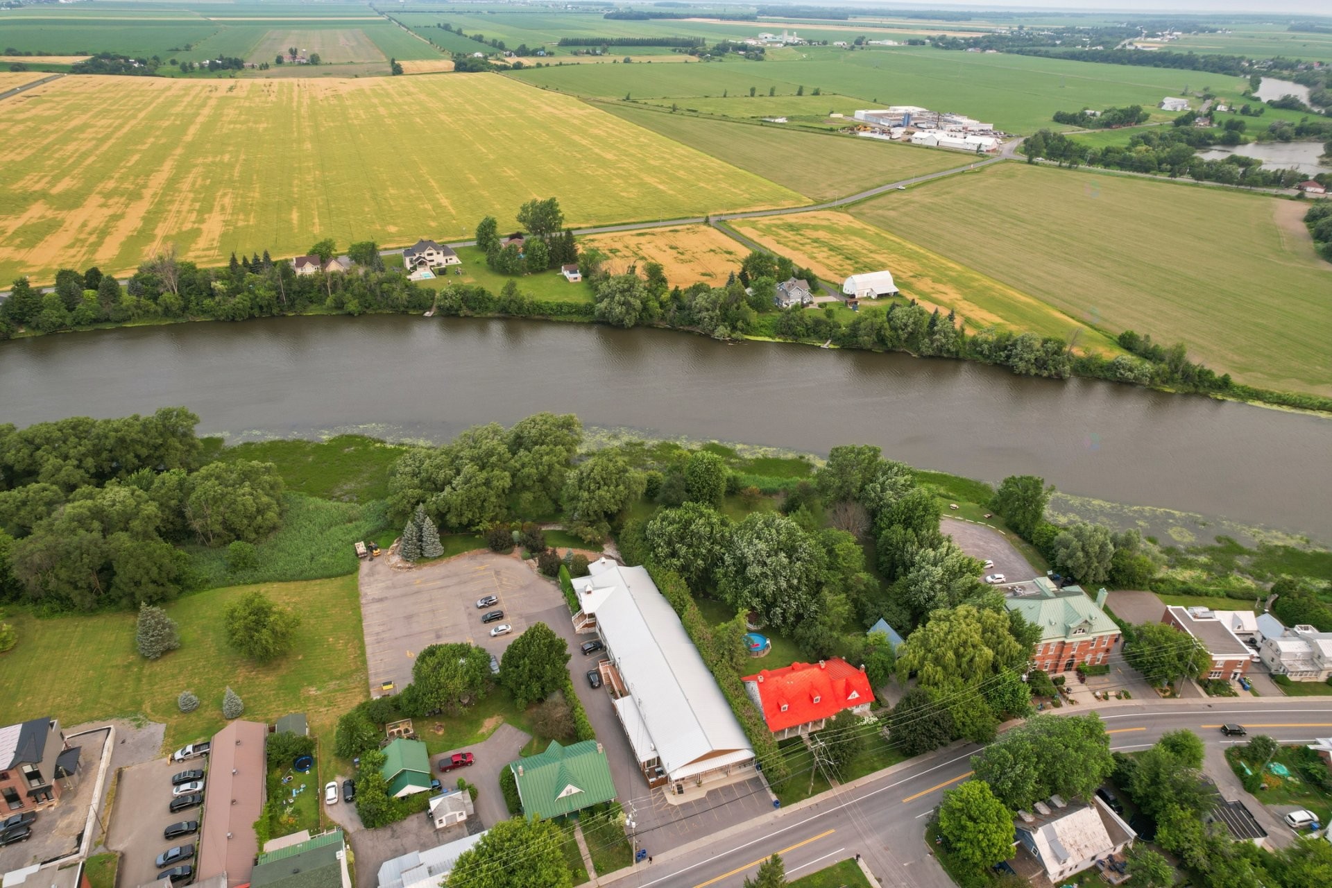Photo aérienne - 1-158 Rue St-Joseph, Sainte-Martine, QC - Outdoor With Body Of Water With View