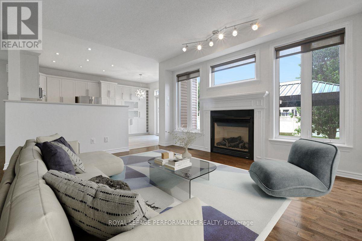 Image has been virtually staged - 171 Trail Side Circle, Ottawa, ON - Indoor Photo Showing Living Room With Fireplace