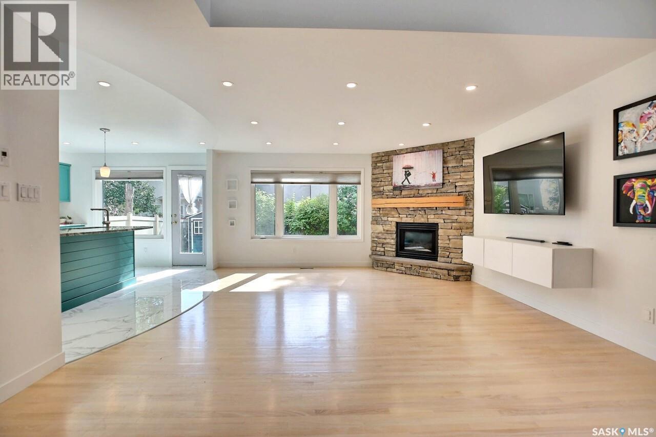 3544 Basswood Grove, Regina, SK - Indoor With Fireplace