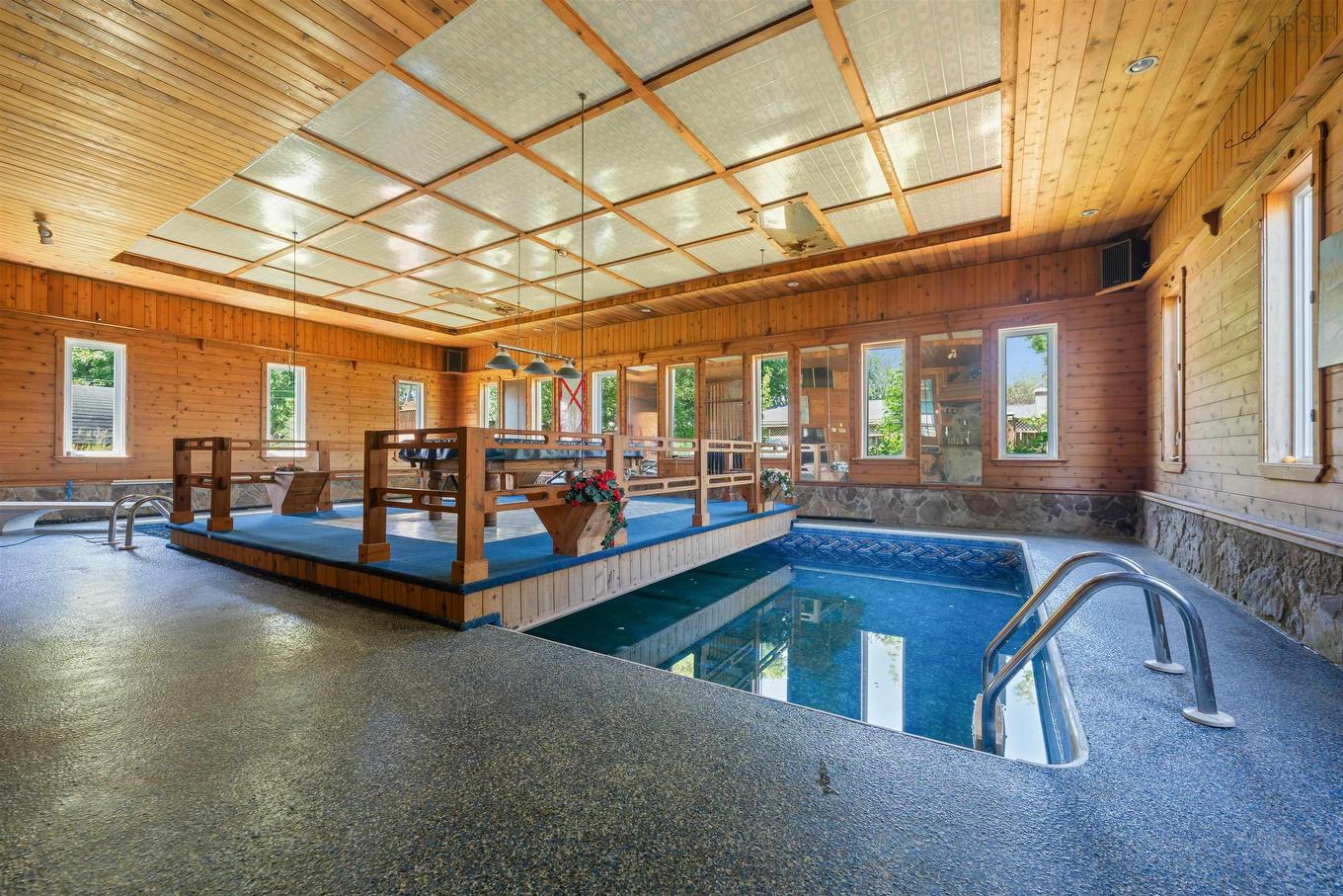 16 Rogers Avenue, Amherst, NS - Indoor Photo Showing Other Room With In Ground Pool