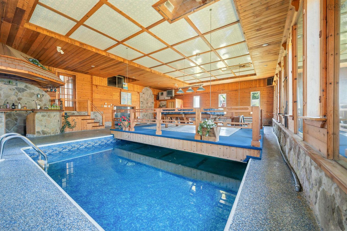 16 Rogers Avenue, Amherst, NS - Indoor Photo Showing Other Room With In Ground Pool