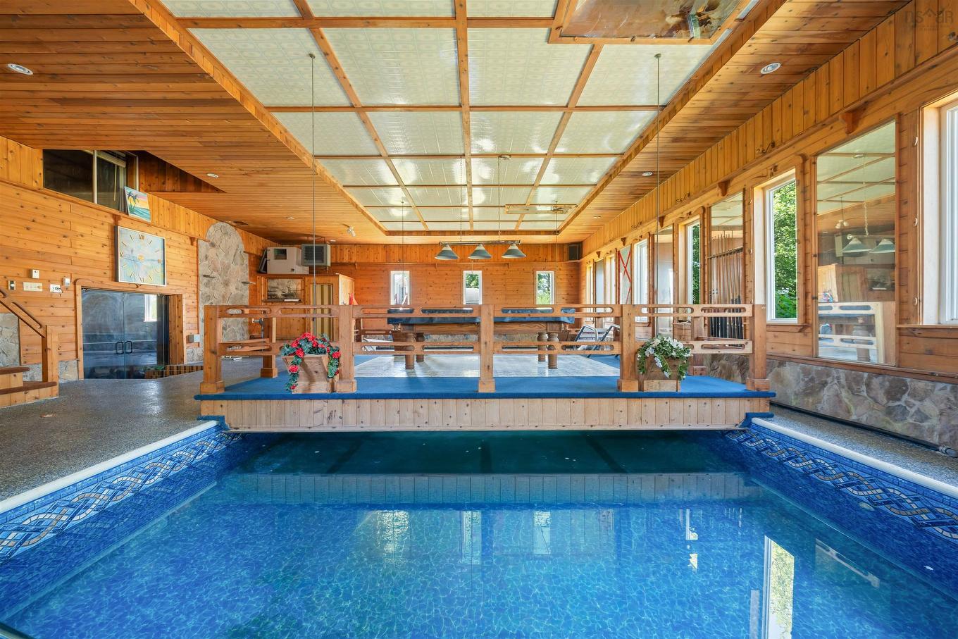 16 Rogers Avenue, Amherst, NS - Indoor Photo Showing Other Room With In Ground Pool
