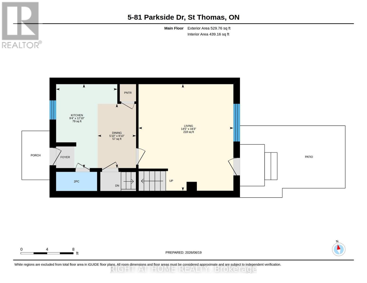 Main Level Floor Plan - 5 - 81 Parkside Drive, St. Thomas, ON - Other
