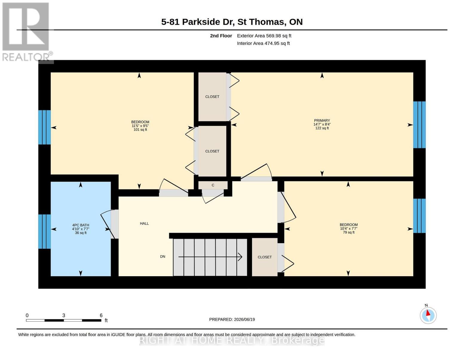 Upper Level Floor Plan - 5 - 81 Parkside Drive, St. Thomas, ON - Other