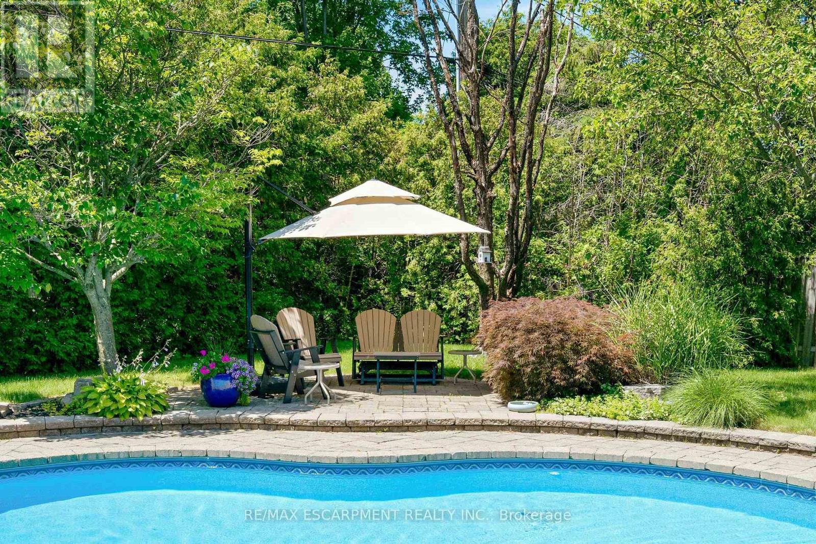 302 Harmony Road, Hamilton, ON - Outdoor With In Ground Pool With Backyard