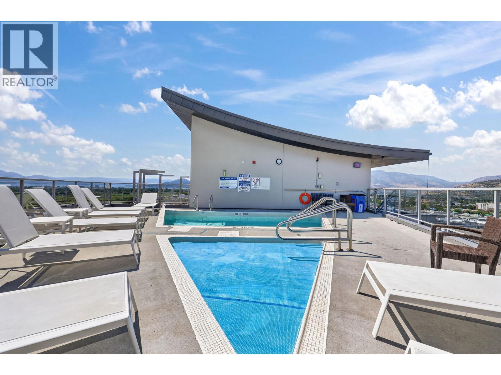 2040 Springfield Road Unit# 1407, Kelowna, BC - Outdoor With In Ground Pool With View