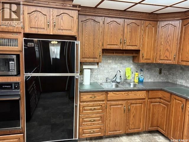 203 Argyle Street, Regina, SK - Indoor Photo Showing Kitchen With Double Sink