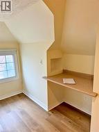 Attic with built in desk -
