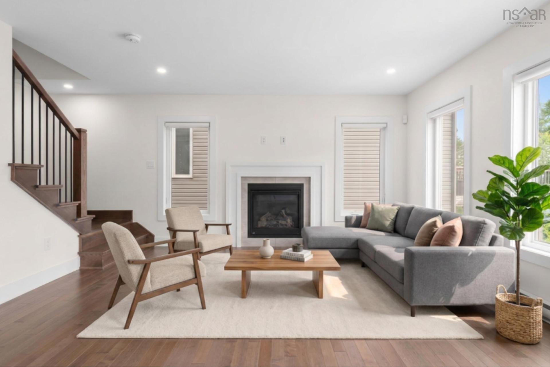 36 Innsbrook Way, Bedford, NS - Indoor Photo Showing Living Room With Fireplace