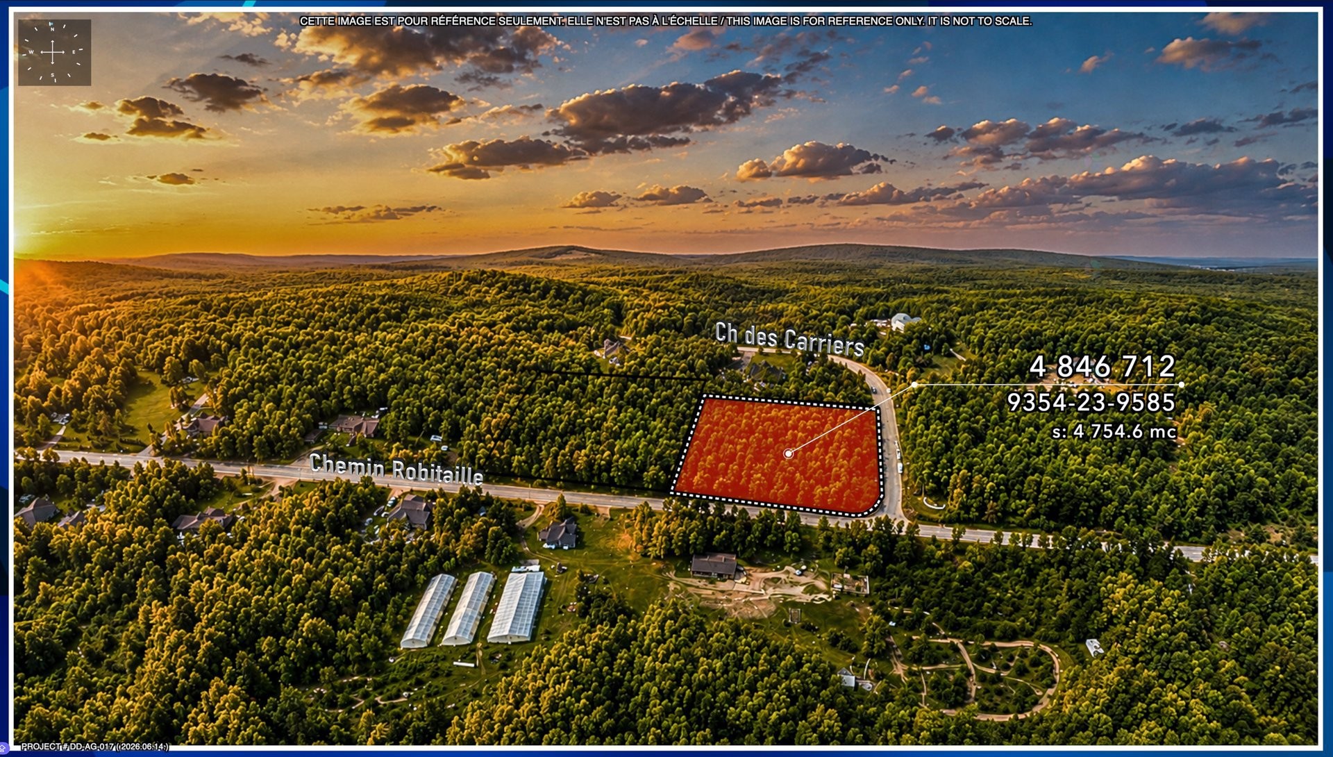 Vue d'ensemble - Ch. Des Carriers, L'Ange-Gardien, QC