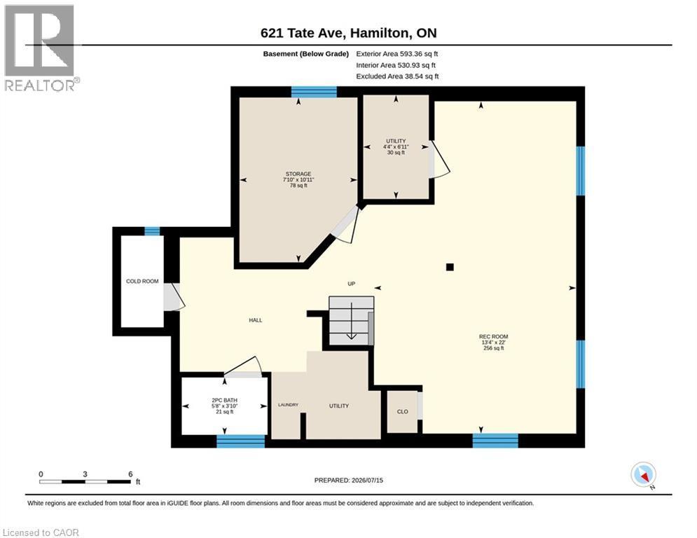 Floor plan - 621 Tate Avenue, Hamilton, ON - Other