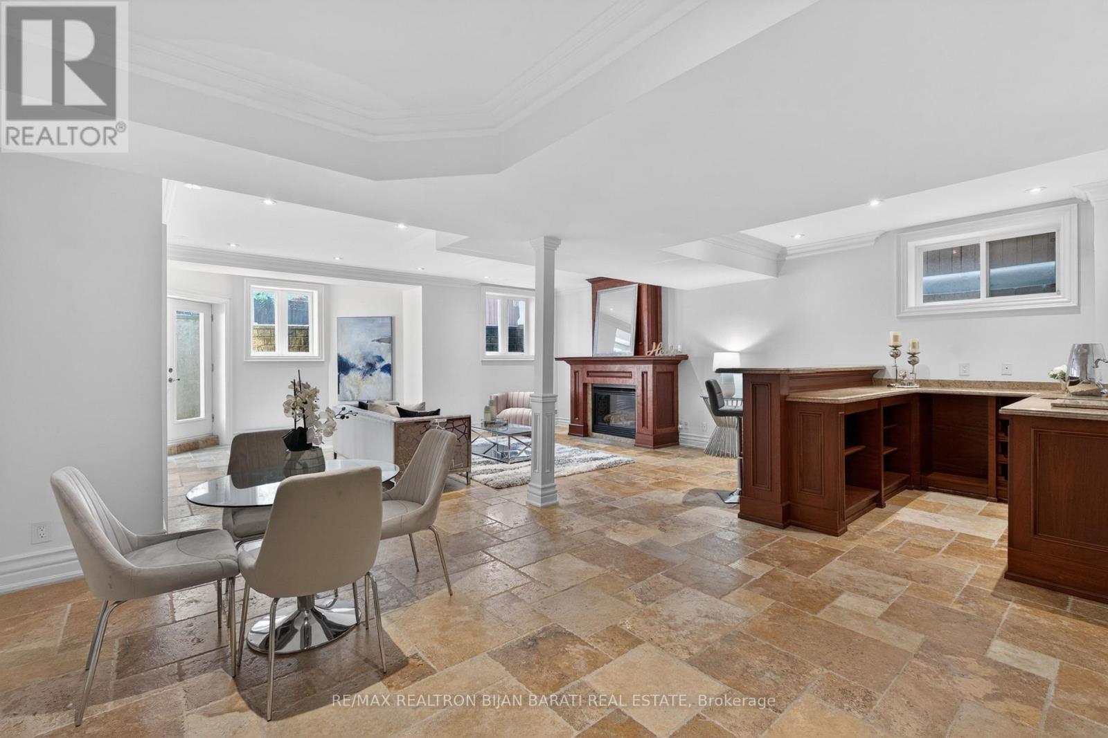 291 Byng Avenue, Toronto, ON - Indoor Photo Showing Dining Room With Fireplace