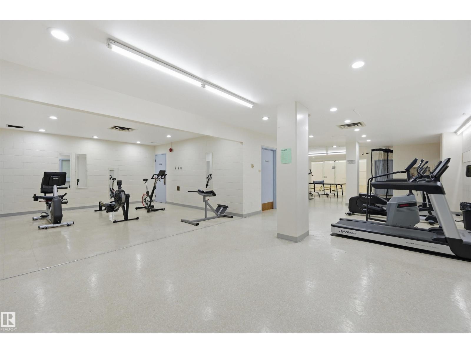 #1101 10149 Saskatchewan Dr Nw, Edmonton, AB - Indoor Photo Showing Gym Room