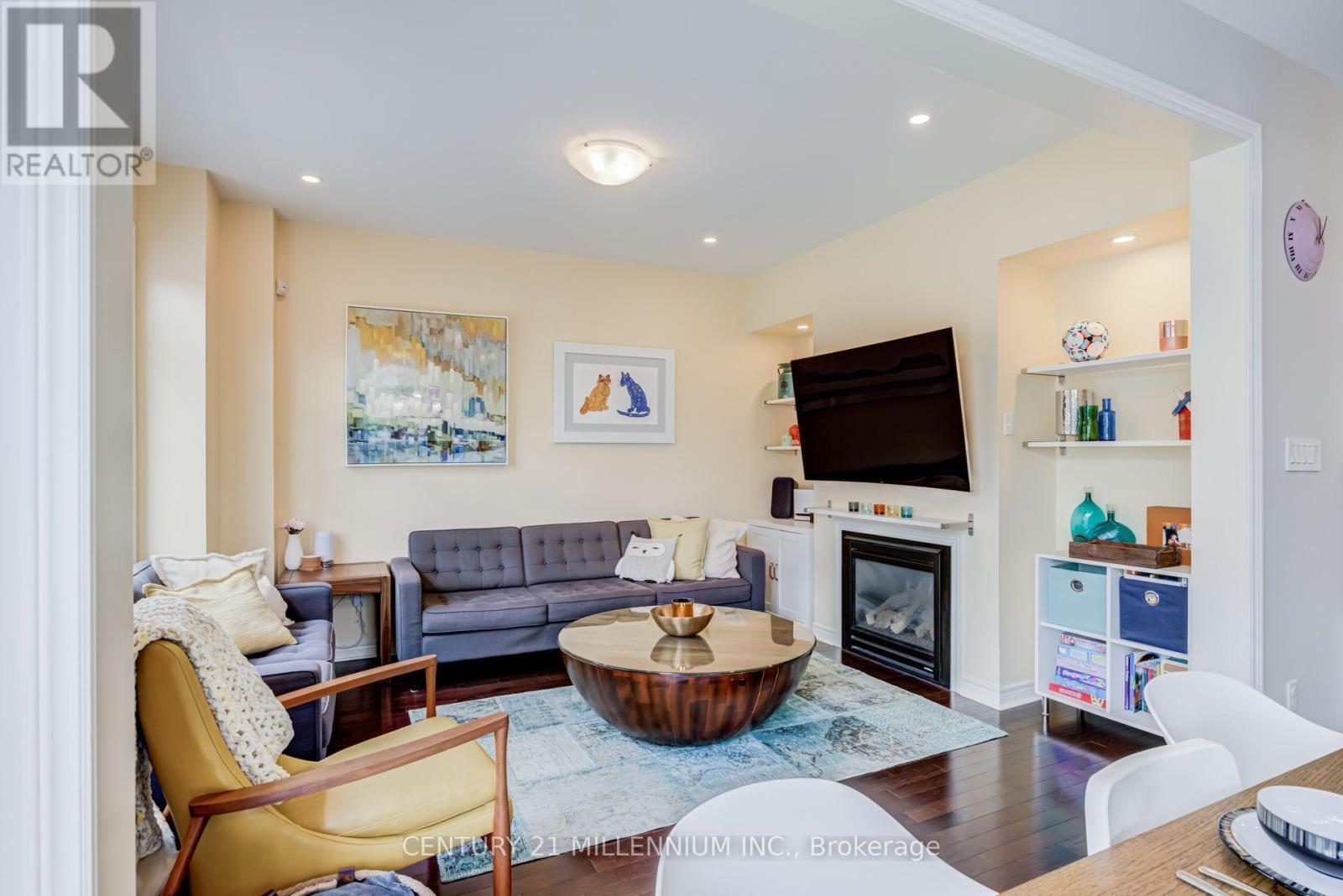36 Platform Crescent, Brampton, ON - Indoor Photo Showing Living Room With Fireplace