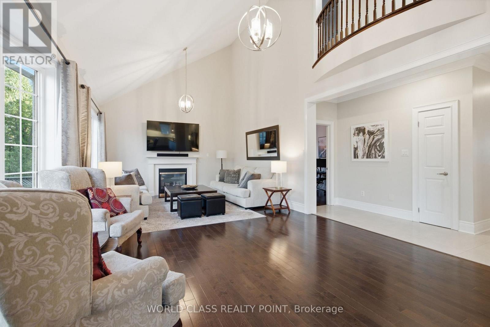 436 Cusick Circle, Milton, ON - Indoor Photo Showing Living Room With Fireplace