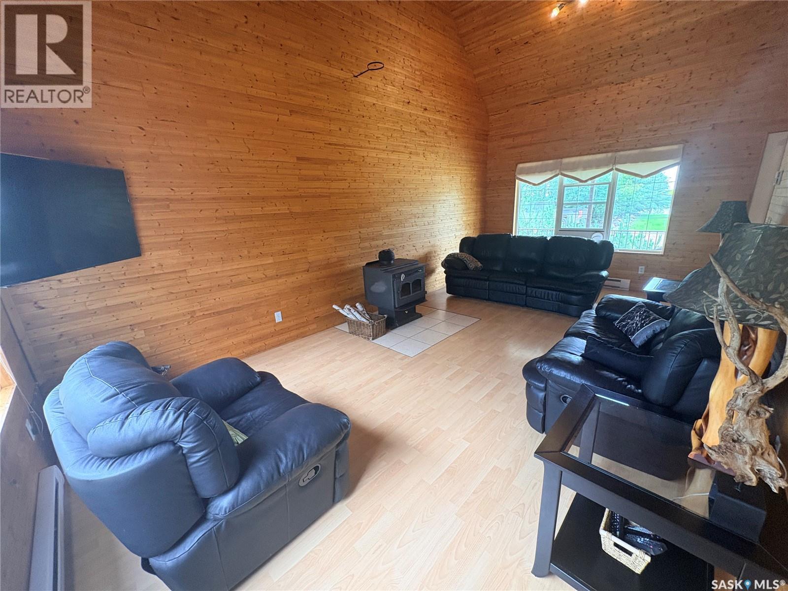 Joanette Dr Cabin, Leask Rm No. 464, SK - Indoor Photo Showing Living Room With Fireplace