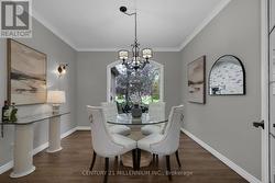 Dining Room with Floor to Ceiling Window - 