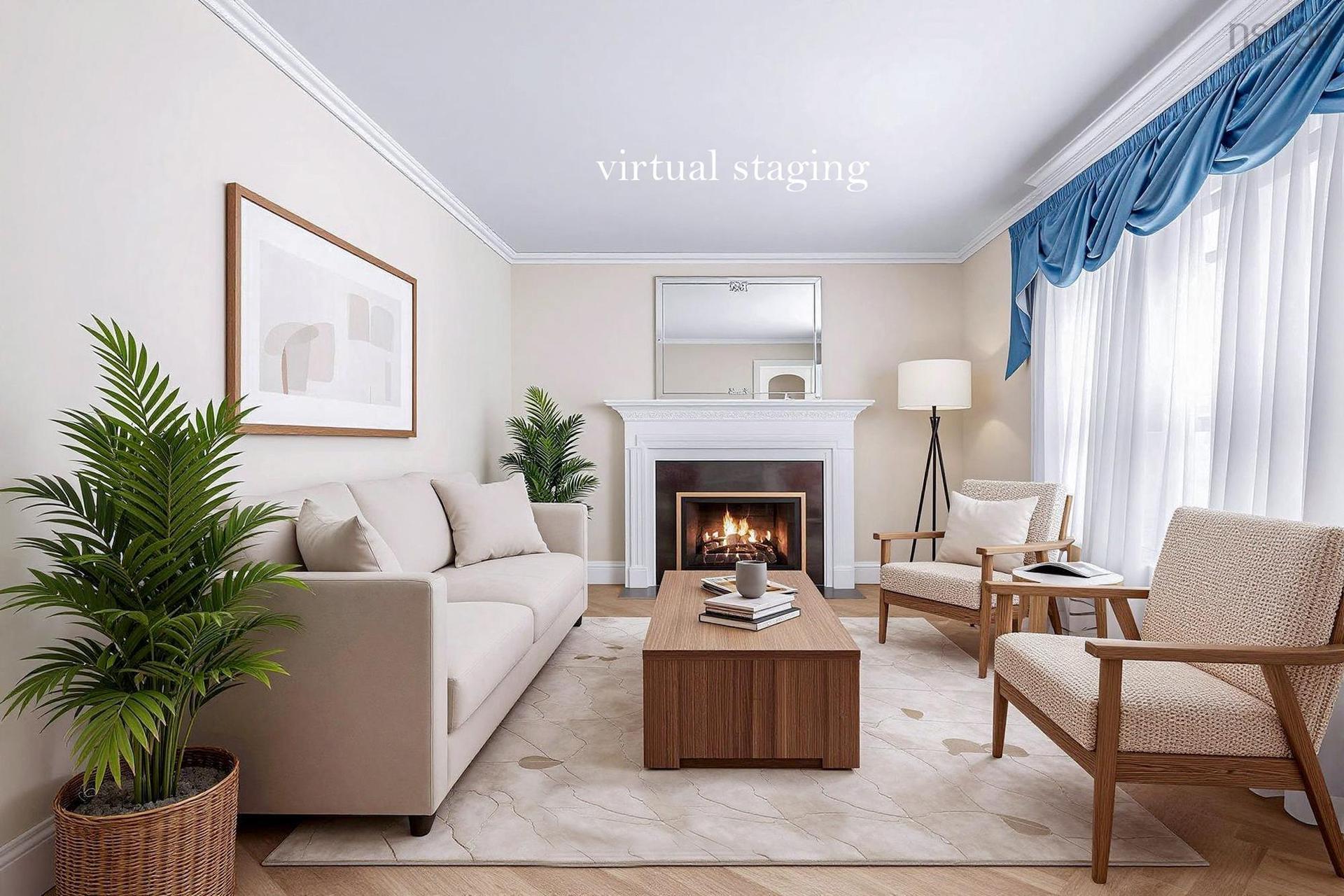 2575 Connaught Avenue, Halifax Peninsula, NS - Indoor Photo Showing Living Room With Fireplace